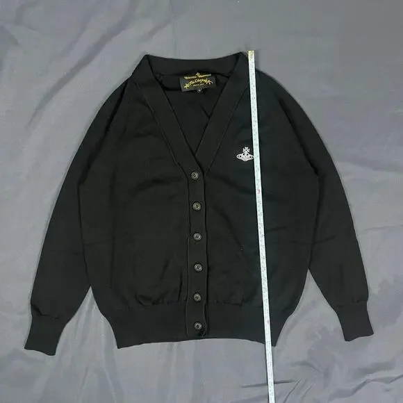 Vivienne Westwood Anglomania Black Cardigan White Orb - Picture 3 of 5